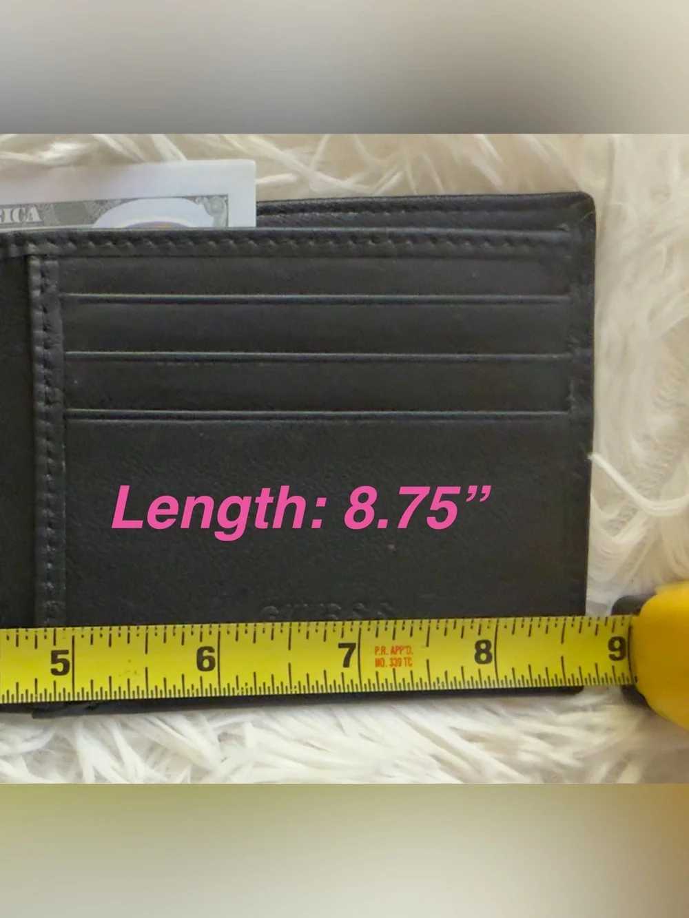 GUESS Black Men's Bifold Wallet with Branded Plaque
